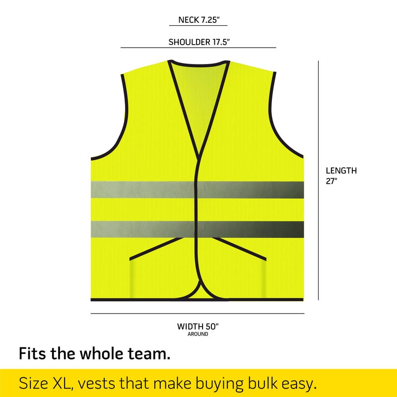 PeerBasics Pocket Safety Vest Bulk Pack Reflective High Visibility Men Women - Image 4